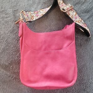 Ah-dored Pink Leather Shoulder Bag